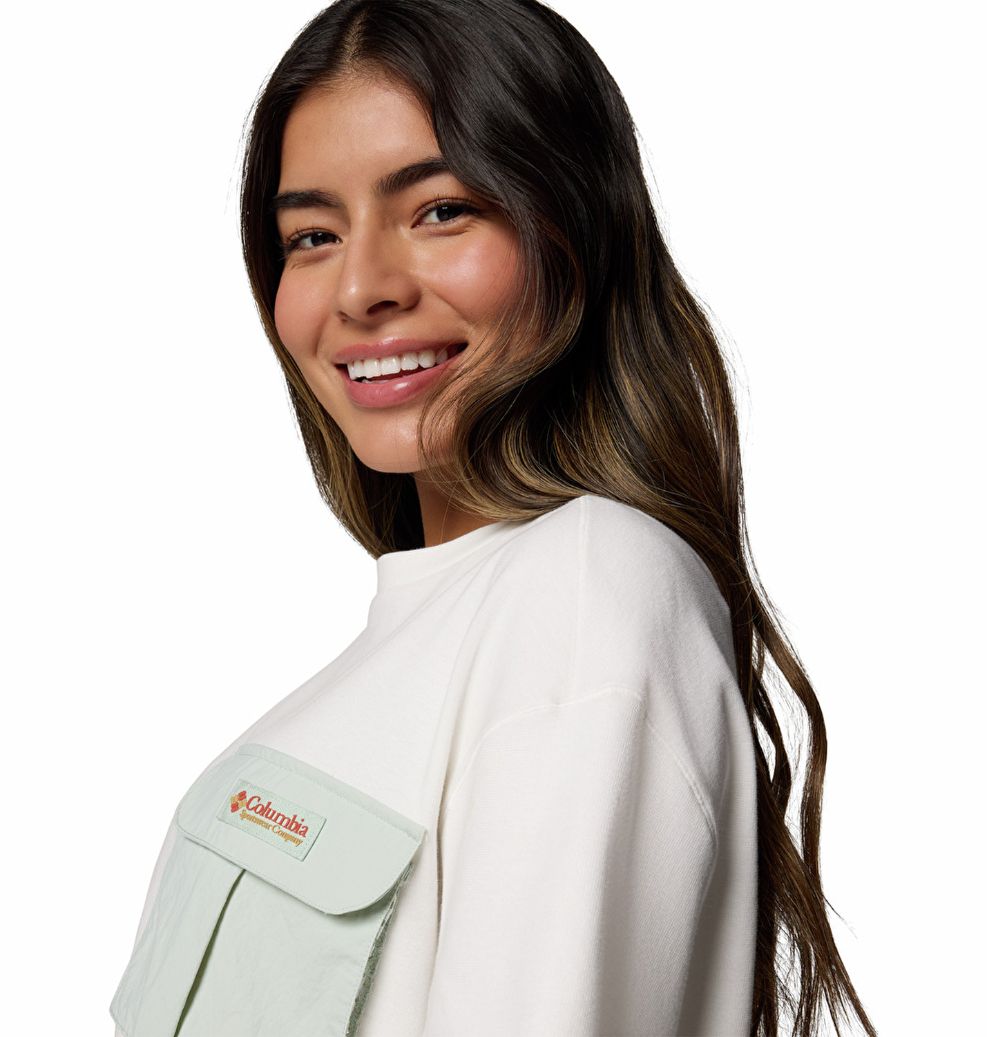 Cove Beach Cropped Pocket Kadın Kısa Kollu Teknik Üst