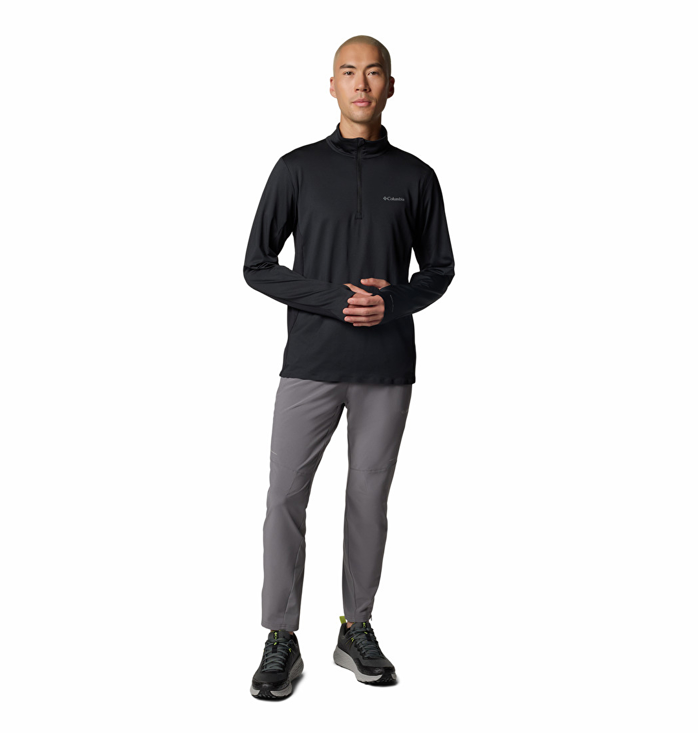 Three Pitch Half Zip Erkek Uzun Kollu Teknik Üst