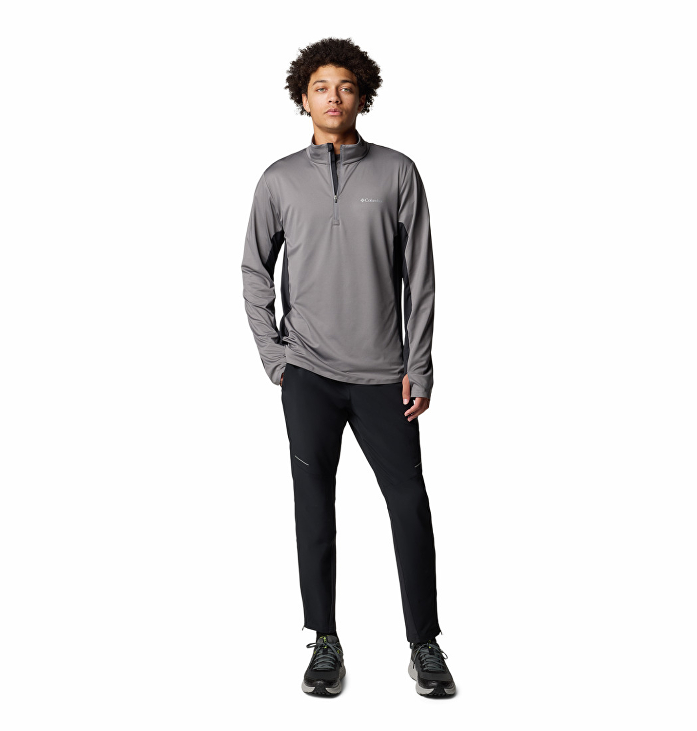 Three Pitch Half Zip Erkek Uzun Kollu Teknik Üst