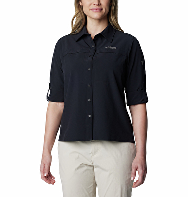 Summit Valley Woven Kadın Siyah Uzun Kollu Gömlek