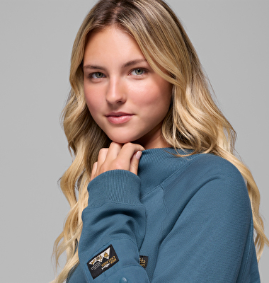 High Cascades Crop French Terry Kadın Sweatshirt