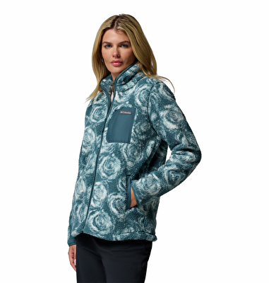 West Bend Print Tam Fermuarlı II Kadın Polar Üst