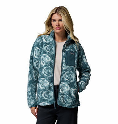 West Bend Print Tam Fermuarlı II Kadın Polar Üst