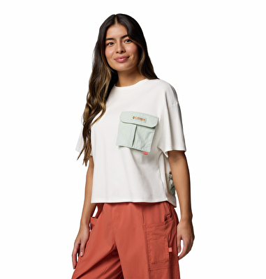 Cove Beach Cropped Pocket Kadın Teknik Kısa Kollu T-Shirt