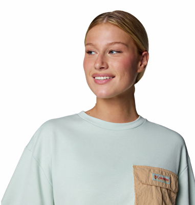 Cove Beach Cropped Pocket Kadın Teknik Kısa Kollu T-Shirt