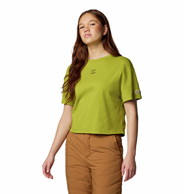 Wallowa Cropped Graphic Kadın Teknik Kısa Kollu T-Shirt