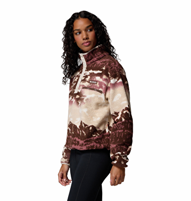 Helvetia II Printed Cropped Half Snap Kadın Polar Üst