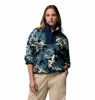 Sequoia Grove Printed Yarım Fermuarlı Kadın Polar Üst