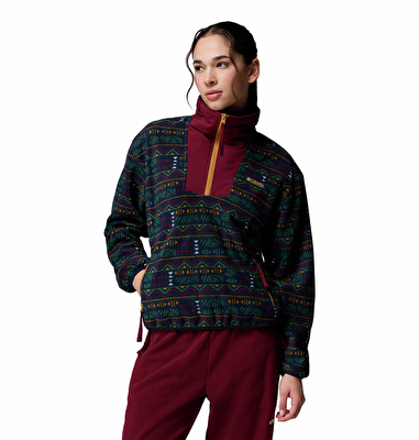 Sequoia Grove Printed Yarım Fermuarlı Kadın Polar Üst