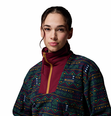 Sequoia Grove Printed Yarım Fermuarlı Kadın Polar Üst