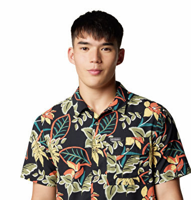 Tech Trail Utility Printed Woven Erkek Kısa Kollu Gömlek