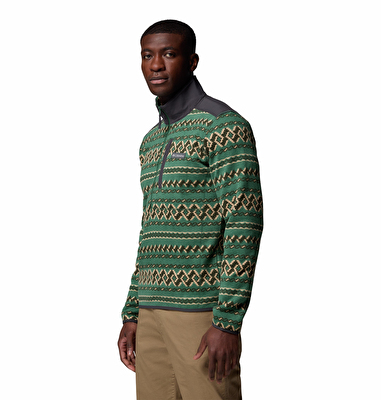 Sweater Weather Printed Yarım Fermuarlı II Erkek Polar Üst