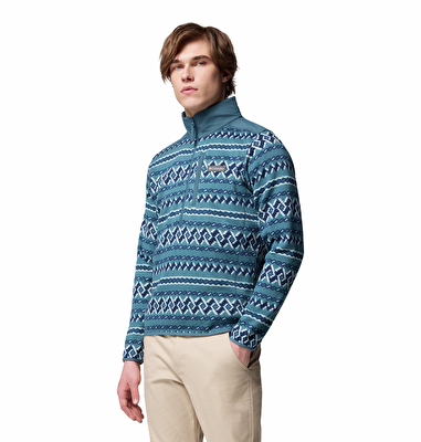 Sweater Weather Printed Yarım Fermuarlı II Erkek Polar Üst
