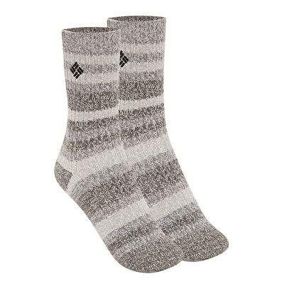 Süper Soft Micropoly Canion Stripe Crew Kadın 2'li Uzun Çorap