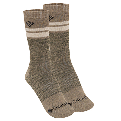 Space Dye Wool Crey Erkek Kahverengi 2'li Uzun Çorap