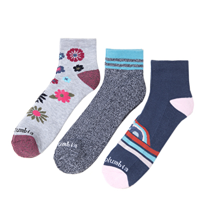 Happier Outdoors Quarter Kadın Antrasit 3'lü Uzun Çorap