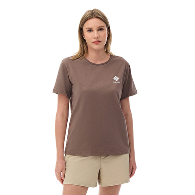 CSC Stacked Mini Gem Logo Kadın Kısa Kollu T-Shirt