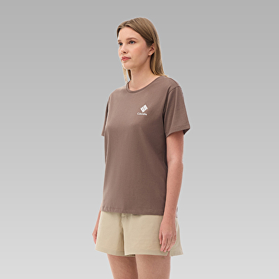 CSC Stacked Mini Gem Logo Kadın Kısa Kollu T-Shirt