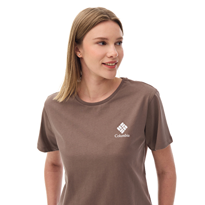 CSC Stacked Mini Gem Logo Kadın Kısa Kollu T-Shirt