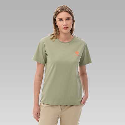 CSC Stacked Mini Gem Logo Kadın Kısa Kollu T-Shirt