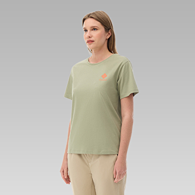 CSC Stacked Mini Gem Logo Kadın Kısa Kollu T-Shirt