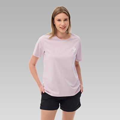 CSC Stacked Mini Gem Logo Kadın Kısa Kollu T-Shirt