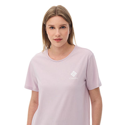 CSC Stacked Mini Gem Logo Kadın Kısa Kollu T-Shirt