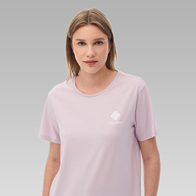 CSC Stacked Mini Gem Logo Kadın Kısa Kollu T-Shirt
