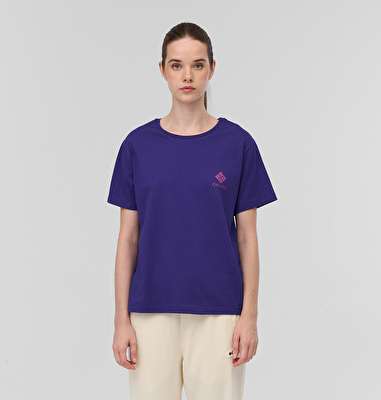 CSC Stacked Mini Gem Logo Kadın Kısa Kollu T-Shirt