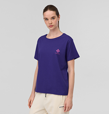 CSC Stacked Mini Gem Logo Kadın Kısa Kollu T-Shirt