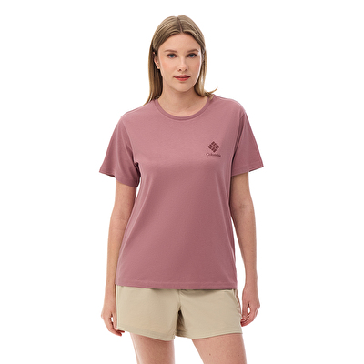 CSC Stacked Mini Gem Logo Kadın Kısa Kollu T-Shirt