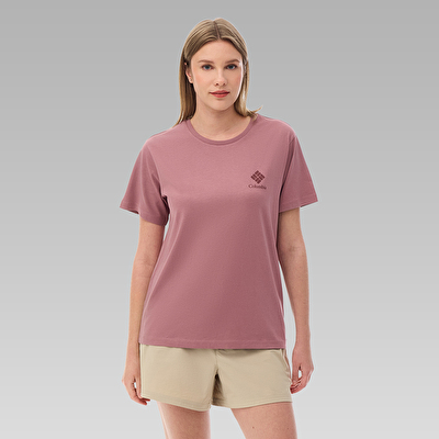 CSC Stacked Mini Gem Logo Kadın Kısa Kollu T-Shirt