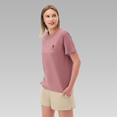 CSC Stacked Mini Gem Logo Kadın Kısa Kollu T-Shirt