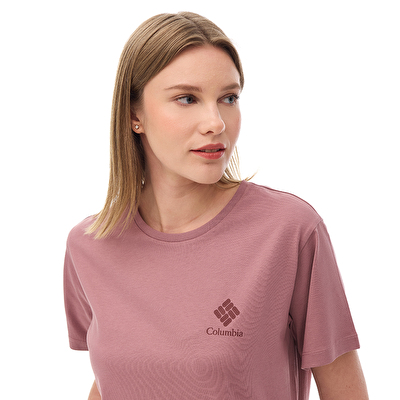 CSC Stacked Mini Gem Logo Kadın Kısa Kollu T-Shirt