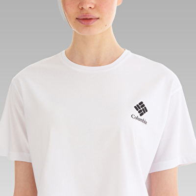 CSC Framed Halftone Logo Kadın Kısa Kollu T-Shirt