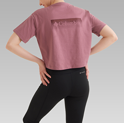 CSC Framed Halftone Logo Kadın Kısa Kollu T-Shirt
