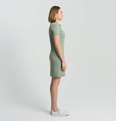 CSC Basic Polo Dress Kadın Kısa Kollu Elbise