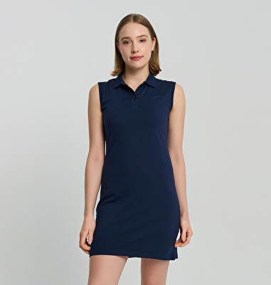 CSC Basic Polo Sleeveless Dress Kadın Sıfır Kol Elbise