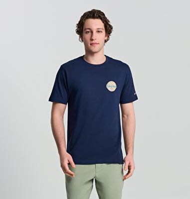 CSC Button Stamp Scripted Erkek Kısa Kollu T-Shirt