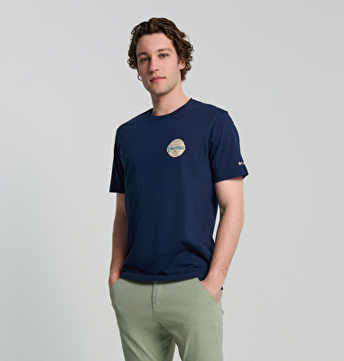 CSC Button Stamp Scripted Erkek Kısa Kollu T-Shirt