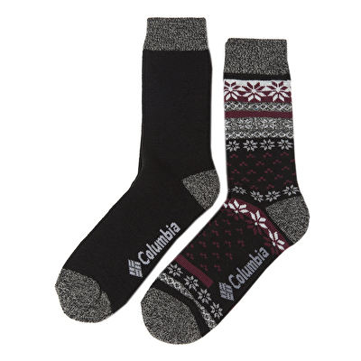 Columbia Nordic Fair Isle 2'li Erkek Uzun Çorap