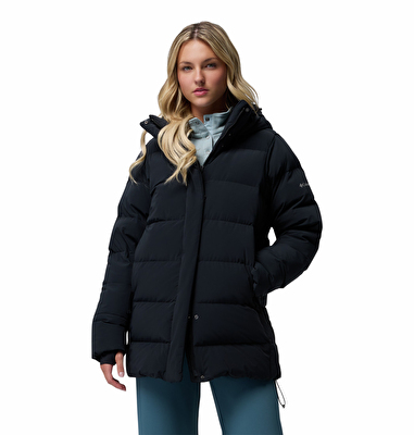 Amaze Puff Mid Kapüşonlu Kadın Kaz Tüyü Mont