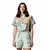 Cove Beach Printed Woven Cropped Kadın Kısa Kollu Gömlek