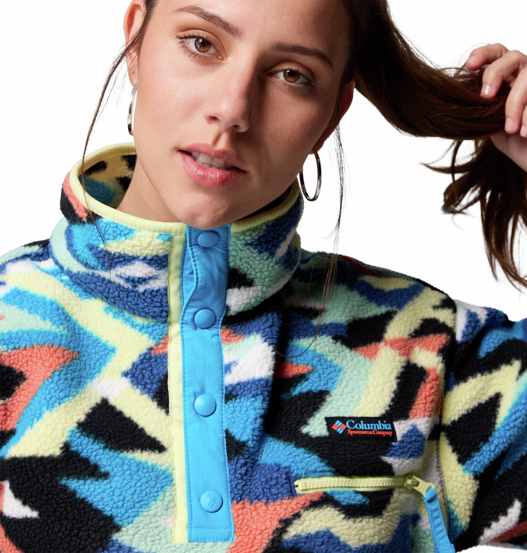 Columbia Çinko Mavisi Helvetia II Printed Cropped Half Snap Kadın