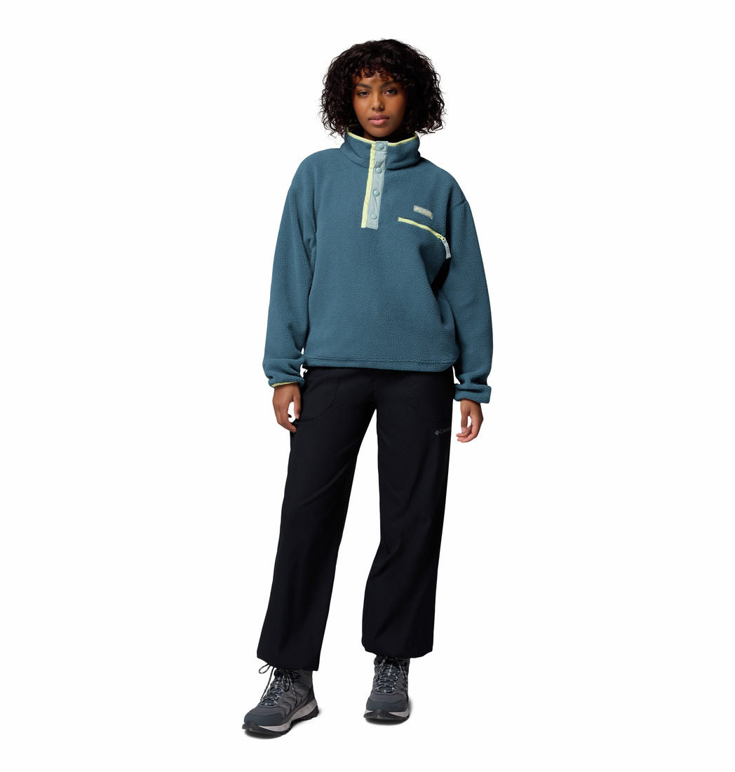 Columbia Siyah Helvetia II Cropped Half Snap Kadın Polar Üst