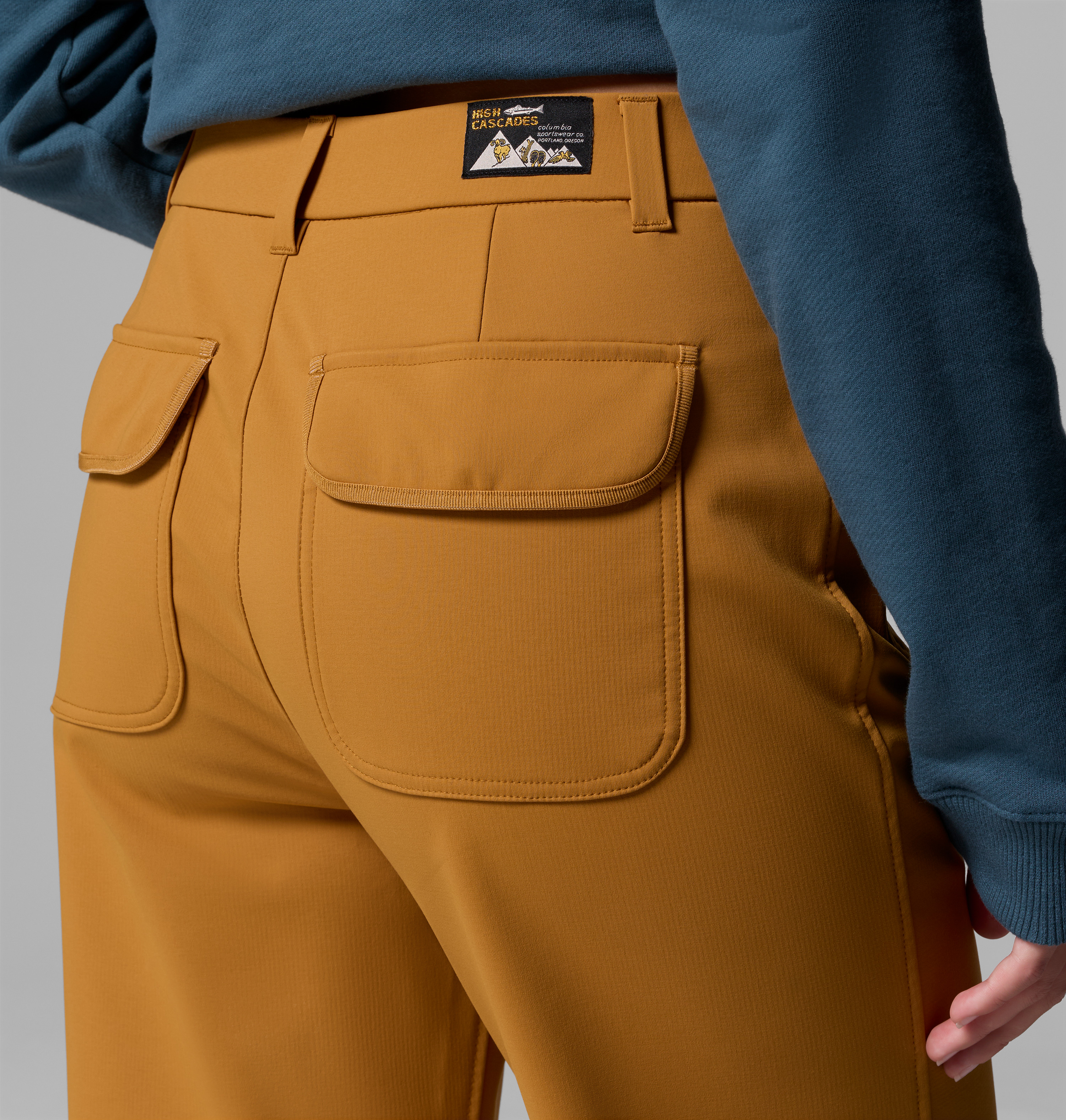 Columbia Kadın Sarı High Cascades Wide Leg Softshell Pantolon