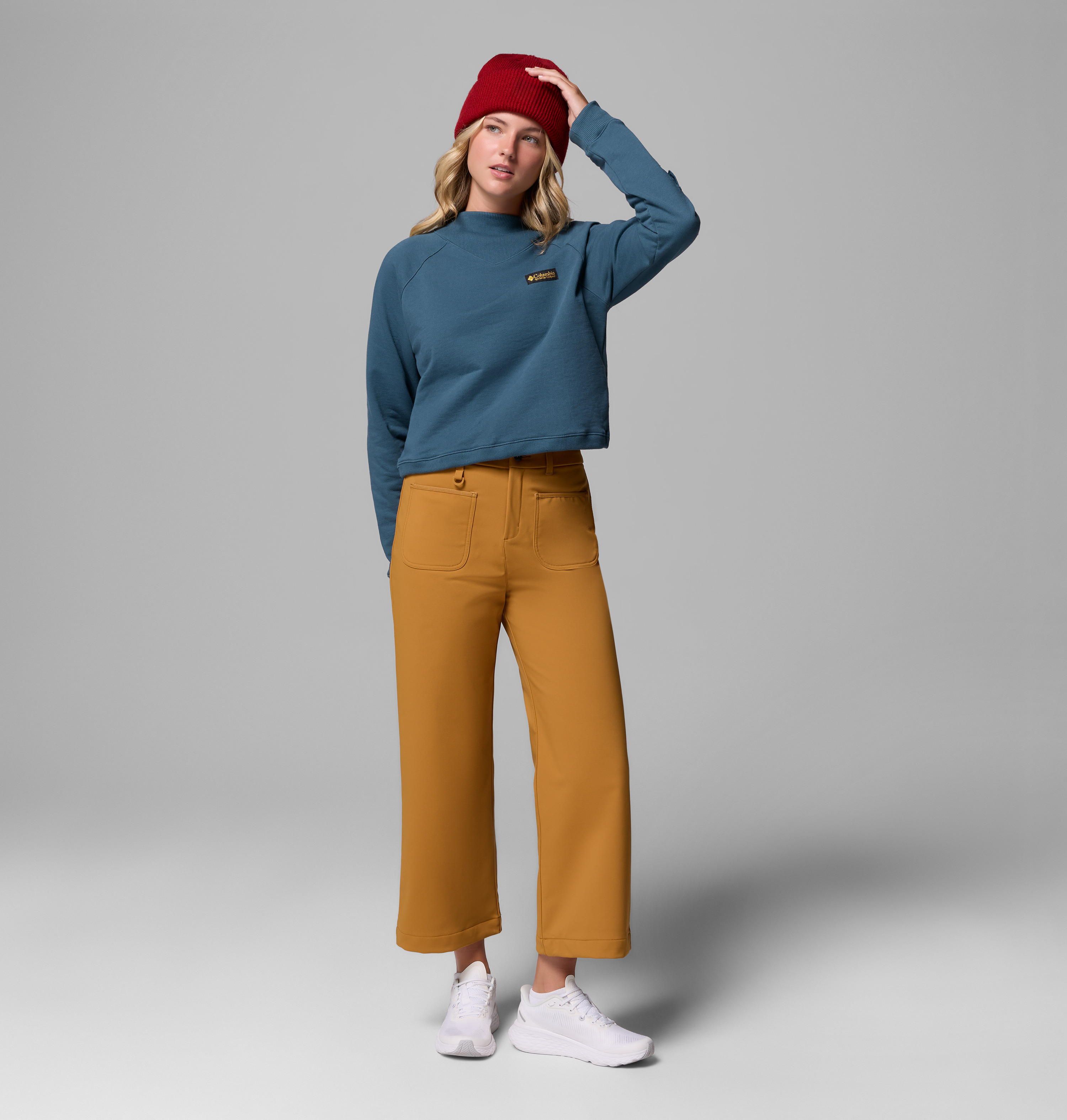 Columbia Kadın Sarı High Cascades Wide Leg Softshell Pantolon