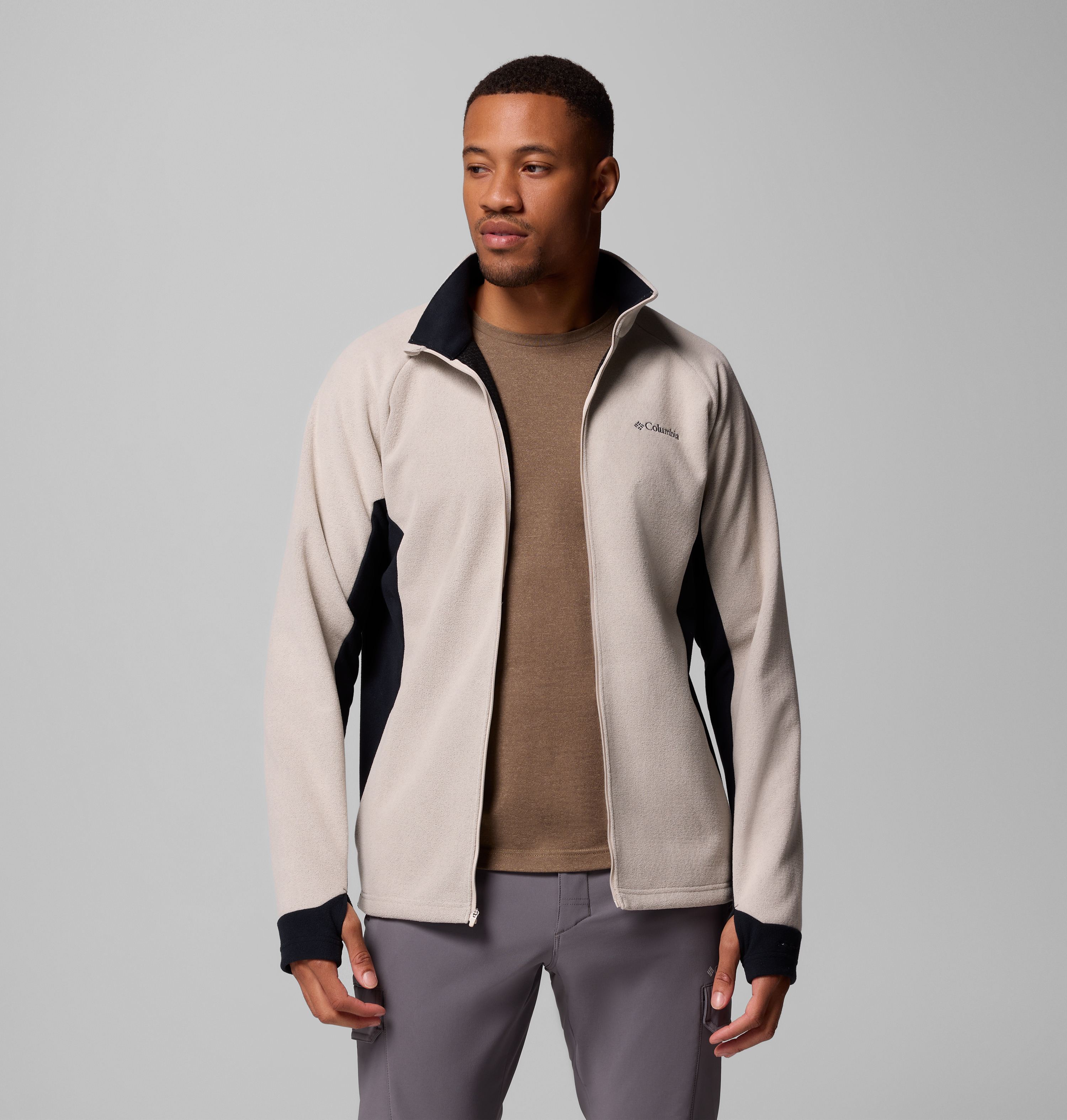 あつ様 Columbia Erkek Bej Arctic Peak Tam Fermuarlı Polar Üst