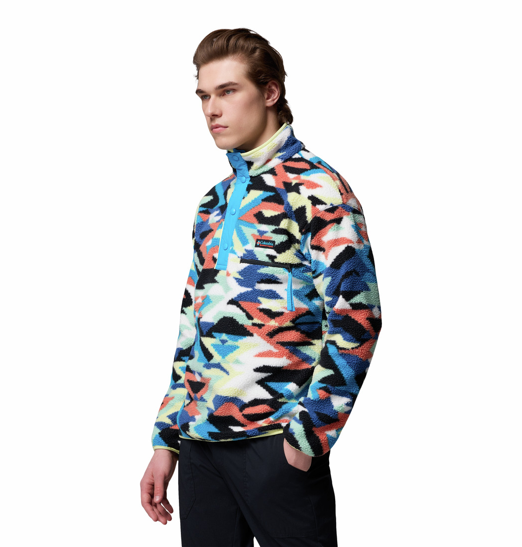 ひろき Columbia Erkek Mavi Helvetia II Printed Half Snap Polar Üst