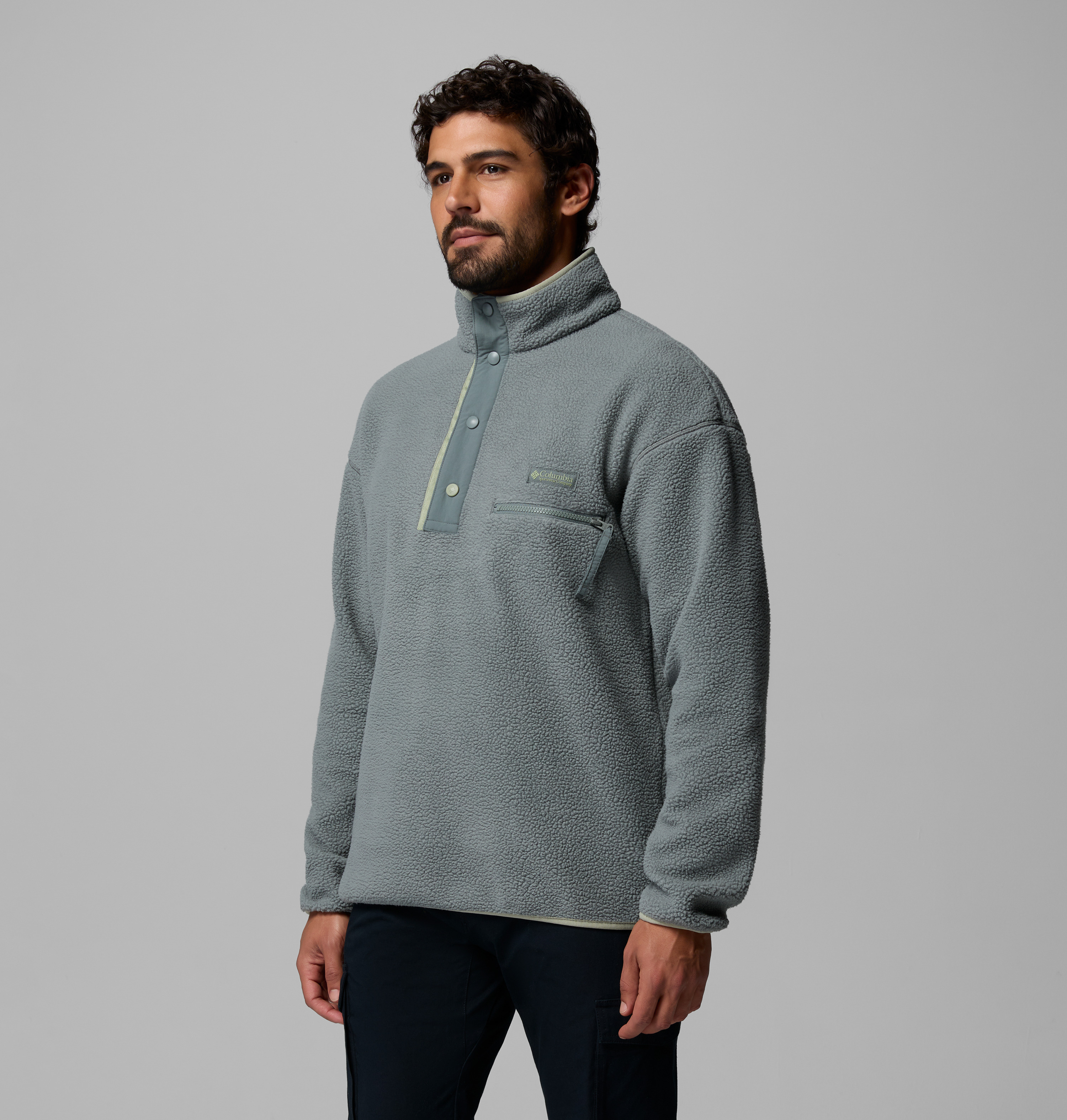 Columbia Erkek Yeşil Helvetia II Half Snap Polar Üst